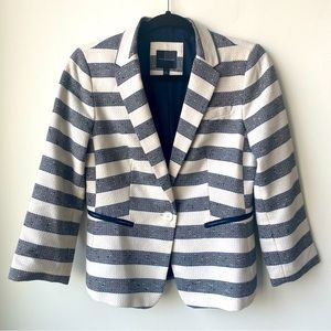 The Limited White Beige Navy Blazer, Size Small